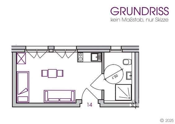 Grundriss Wohnung 14