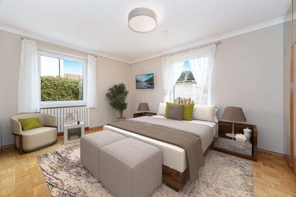 Schlafzimmer EG mit Staging