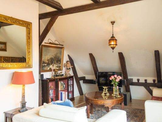 Wohnzimmer im Dachgeschoss