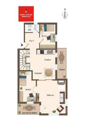 Grundriss 1 Obergeschoss