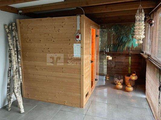 2. Wohnebene/ Gartengeschoss: Wintergarten/ Sauna