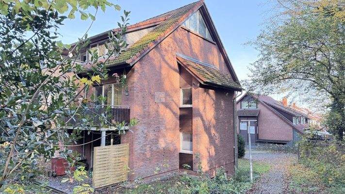 Der Giebel des hauses