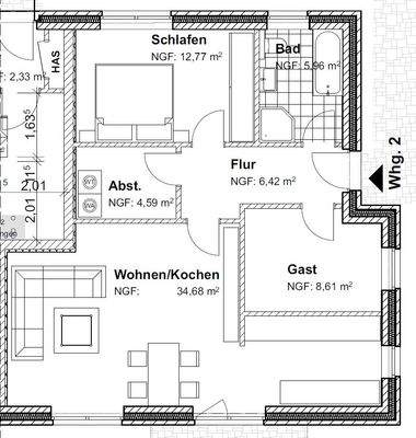 Grundriss Whg. 2