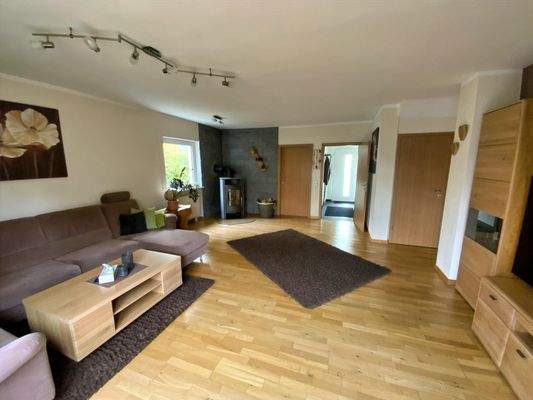 Wohnzimmer mit Kaminofen
