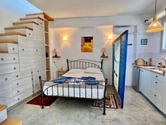 Kreta, Mochlos: Charmantes zweistöckiges Haus am Meer in Mochlos