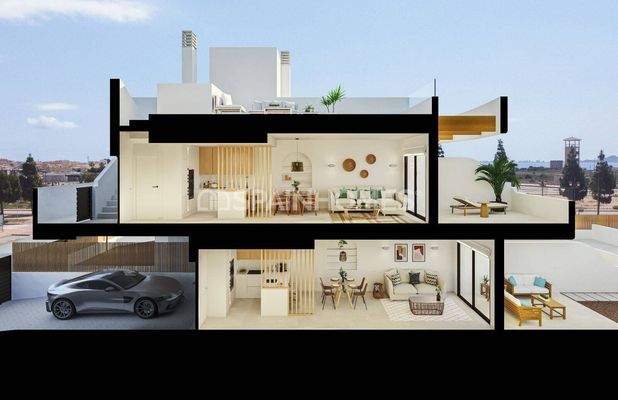 Stylish Golf Apartments in a Complex with Pool in Los Alcázares