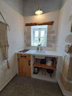 Kreta, Aspro: 3 Villen mit traditionellen Steinelementen und Bergblick zu verkaufen