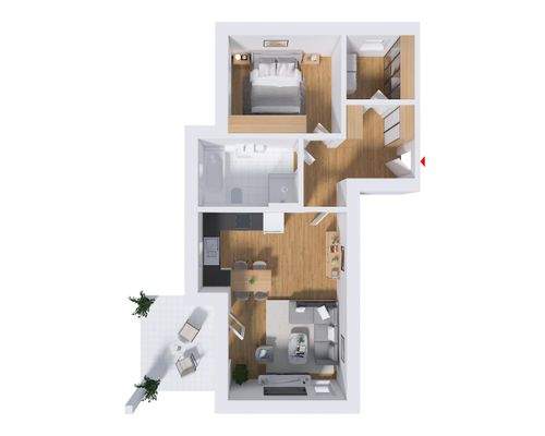 Wohnungsgrundriss (Abb. ähnlich)