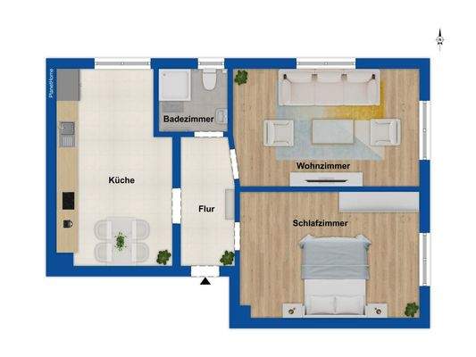 Grundriss Wohnung - 3. OG