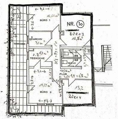 Derzeitige Aufteilung der Räume