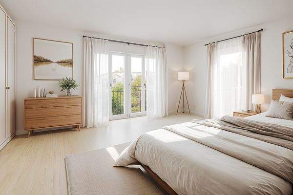 Eins von vier Schlafzimmern (virtuell möbliert)