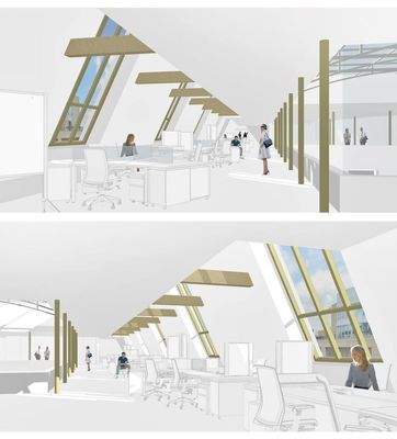 Neue Atelierfenster 5. OG