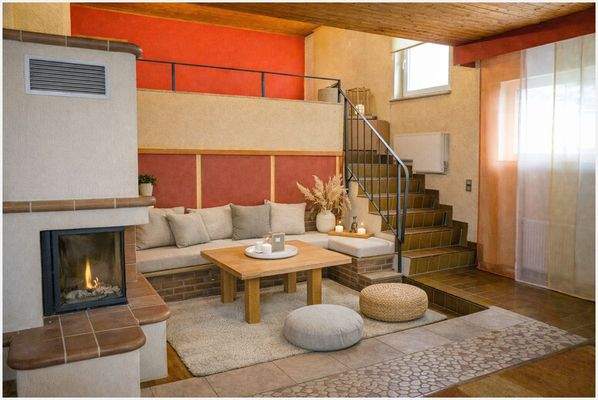 Visualisierung Sitzecke Wohnzimmer