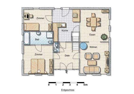 Erdgeschoss Haupthaus