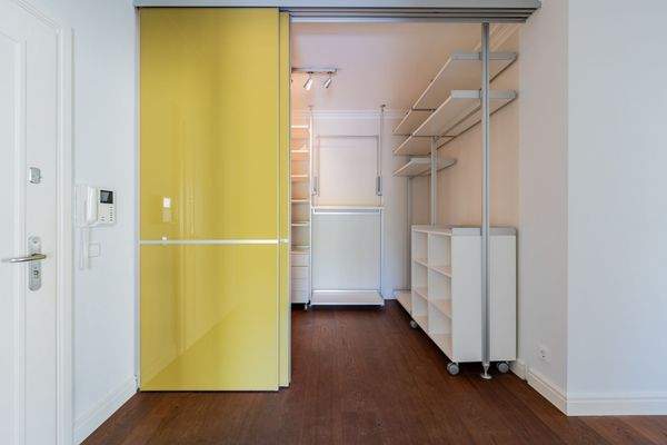 Stylish reception area with integrated dressing ro