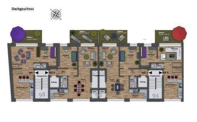 Grundriss Dachgeschoss nach Sanierung