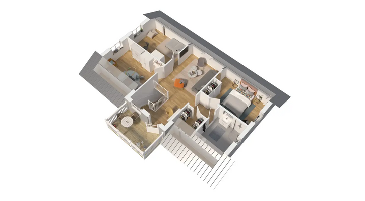 3D Grundriss OG - Beispiel