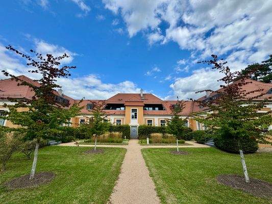 Blick auf die Wohnanlage