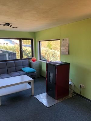 Wohnzimmer mit Pelletofen