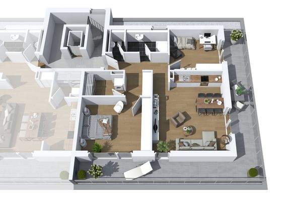 Das Raumprogramm der Wohnung 8