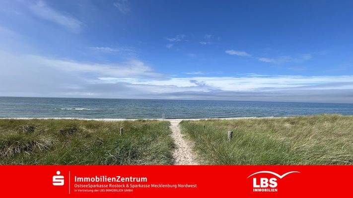 Nur vier Gehminuten bis zum Strand