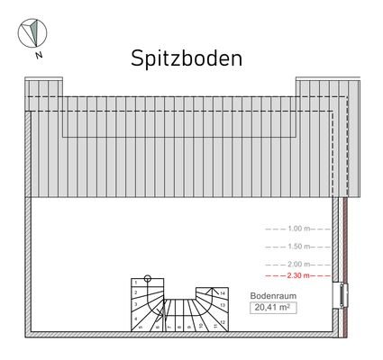 Grundriss Spitzboden