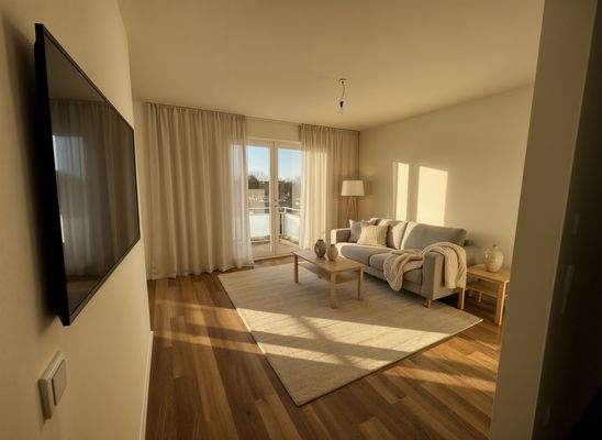 Wohnzimmer virtuell möbliert