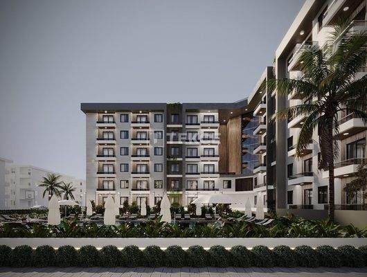 Real Estate with a Pool Near the Airport in Antalya