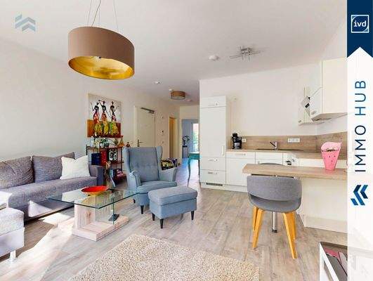 Wohnbereich und Küche