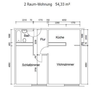 Grundriss der Wohnung