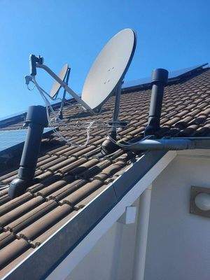 Dachansicht mit SAT Anlage