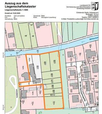 Auszug Liegenschaftskarte