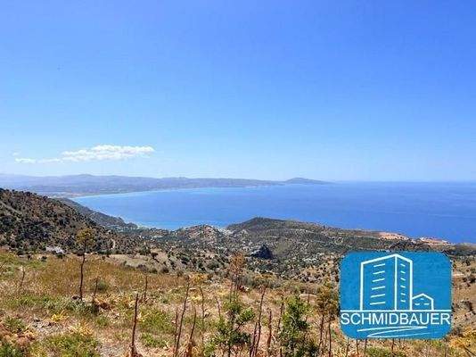 Kreta, Melambes: Grundstück mit herrlichem Meerblick auf das Libysche Meer zu verkaufen