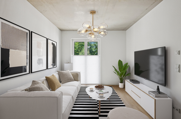 Wohnzimmer Musterwohnung