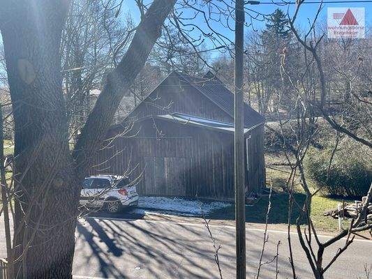 Blick auf die Scheune