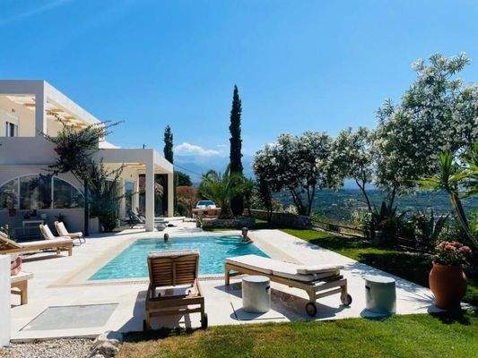 Kreta, Almyrida: Villa mit Meerblick und Swimmingpool zu verkaufen