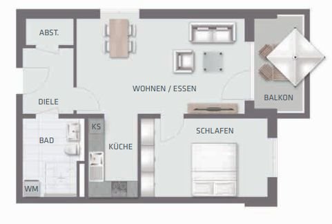 Grundriss Whg. 28