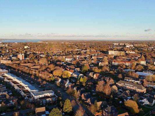 Luftaufnahme über den Flensburger Norden