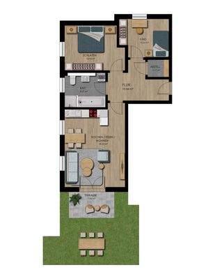 Grundriss Wohnung 3 EG