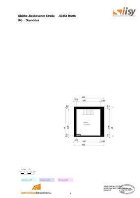 Grundriss Keller bemaßt