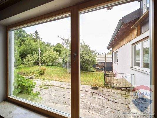 Blick vom Wohnzimmer