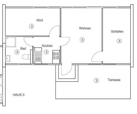 Grundriss Bungalow (exemplarisch)