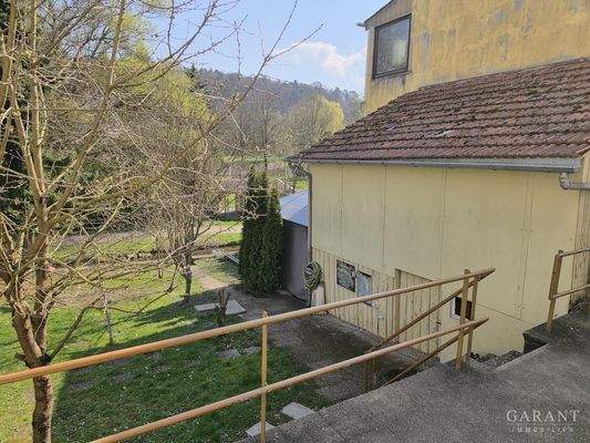 Garten Ansicht Gartenhütte