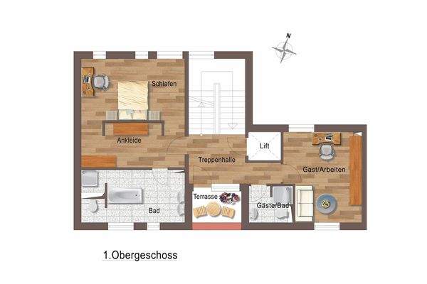 Stadthaus | Grundriss: 1.OG