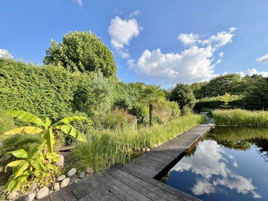 Steganlage und Schwimmteich