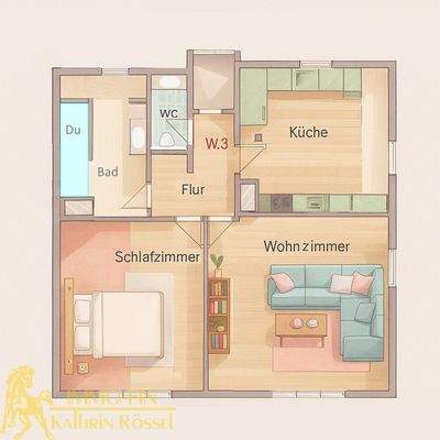 Grundrissskizze Dachgeschoss ohne Spitzboden