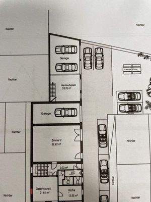 Grundriss EG , Zimmer 2, Büro