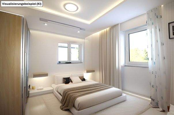 Schlafzimmer mit KI bearbeitet