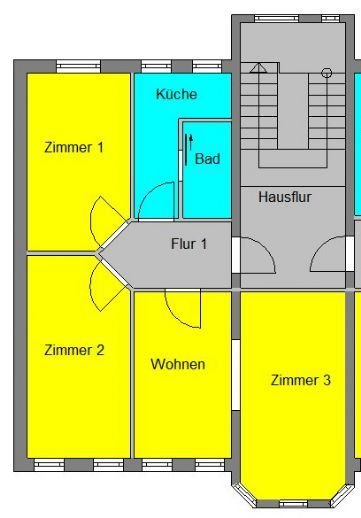 Große 4-Zimmer-Wohnung in Magdeburg/Fermersleben, renoviert bezugsfertig