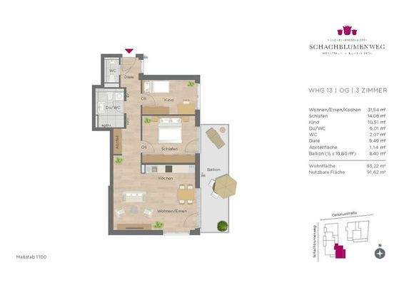 Grundriss Wohnung 13